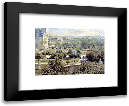 View of Tuileries Gardens 14x12 Black Modern Wood Framed Art Print Poster by Monet, Claude