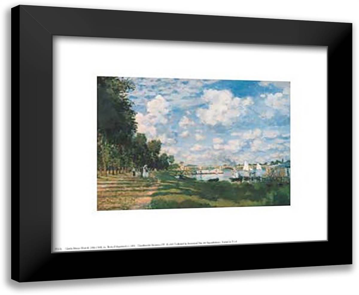 Le Bassin d'Argenteuil 14x12 Black Modern Wood Framed Art Print Poster by Monet, Claude