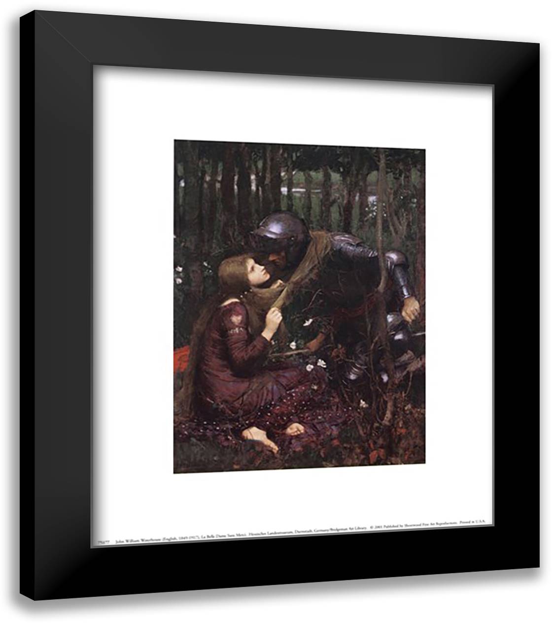 La Belle Dame Sans Merci, c.1893 12x14 Black Modern Wood Framed Art Print Poster by Waterhouse, John William
