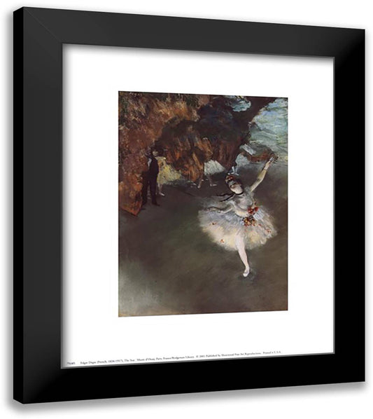 The Star 12x14 Black Modern Wood Framed Art Print Poster by Degas, Edgar