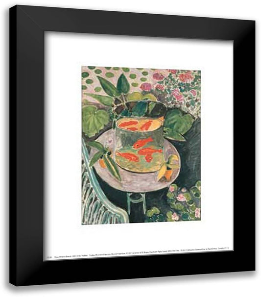 Goldfish, 1912 12x14 Black Modern Wood Framed Art Print Poster by Matisse, Henri