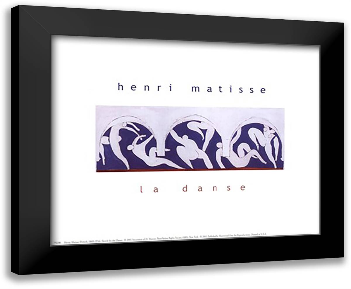 Sketch for Dance 14x12 Black Modern Wood Framed Art Print Poster by Matisse, Henri