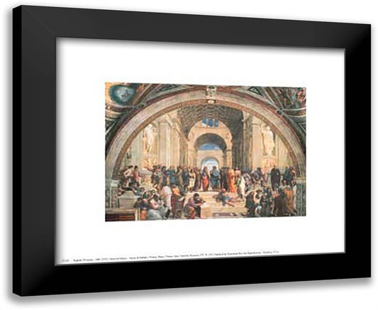 The School of Athens, c.1511 14x12 Black Modern Wood Framed Art Print Poster by Raphael
