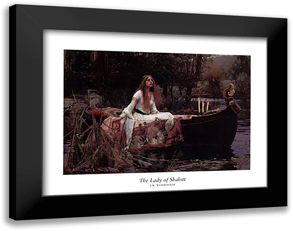Lady of Shalott, c.1888 36x28 Black Modern Wood Framed Art Print Poster by Waterhouse, John William