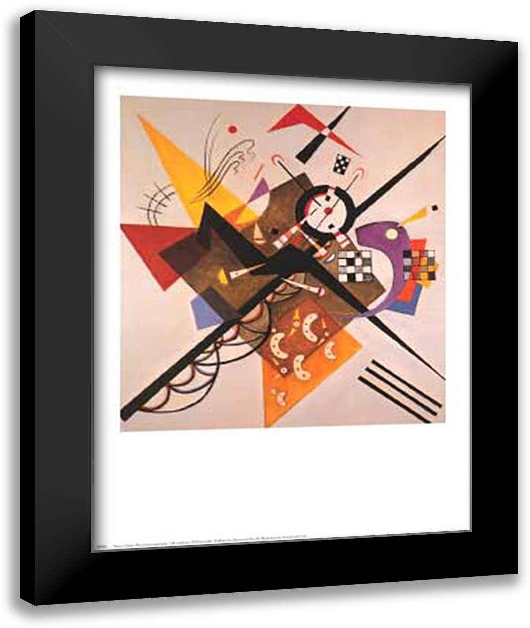 Sur Blank II 24x26 Black Modern Wood Framed Art Print Poster by Kandinsky, Wassily