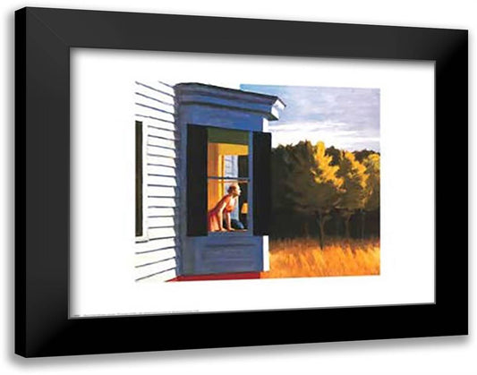 Cape Cod Morning 24x20 Black Modern Wood Framed Art Print Poster by Hopper, Edward