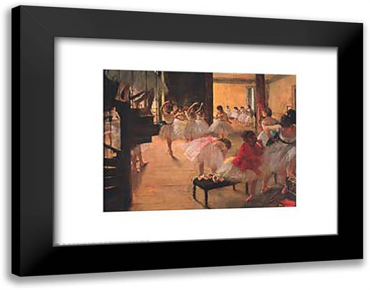 Ballet School, c. 1875 24x20 Black Modern Wood Framed Art Print Poster by Degas, Edgar