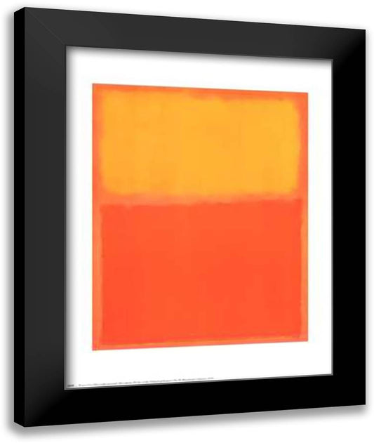 Orange and Yellow 28x36 Black Modern Wood Framed Art Print Poster by Rothko, Mark