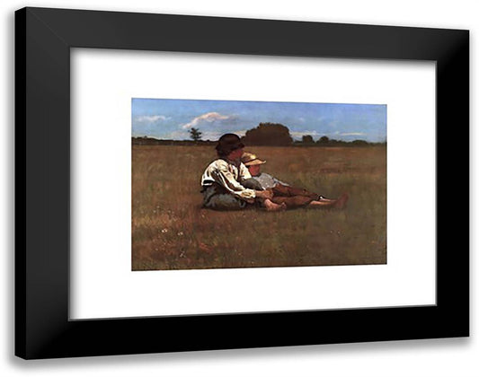 Winslow Homer - Boys in a Pasture Size 15.25x22 35x28 Black Modern Wood Framed Art Print Poster by Homer, Winslow