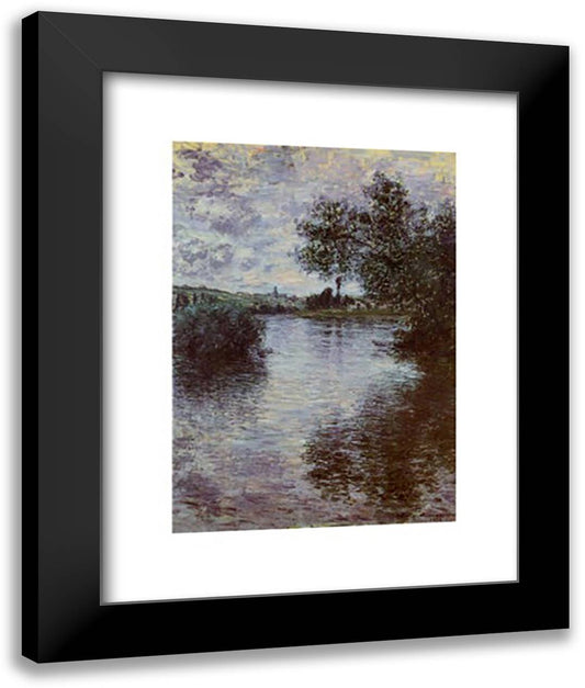 Vetheuil 28x36 Black Modern Wood Framed Art Print Poster by Monet, Claude