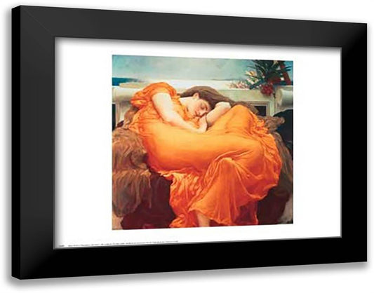 Flaming June, c.1895 24x24 Black Modern Wood Framed Art Print Poster by Leighton, Frederic