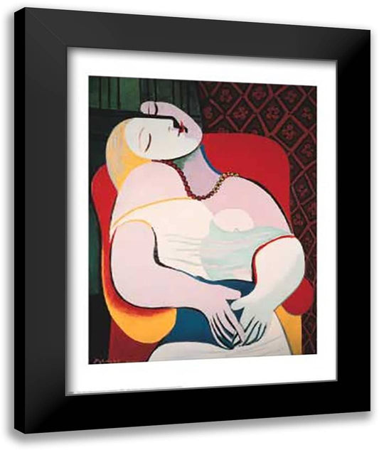 The Dream 20x24 Black Modern Wood Framed Art Print Poster by Picasso, Pablo