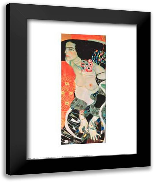 Judith II, c.1909 (detail) 14x29 Black Modern Wood Framed Art Print Poster by Klimt, Gustav