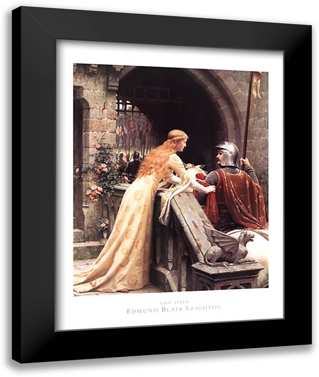 God Speed 28x36 Black Modern Wood Framed Art Print Poster by Leighton, Edmund Blair