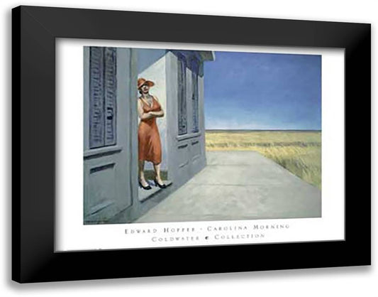 Carolina Morning 36x28 Black Modern Wood Framed Art Print Poster by Hopper, Edward