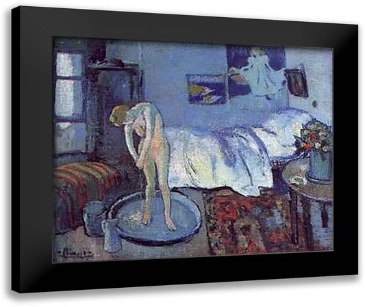 Blue Room 27x23 Black Modern Wood Framed Art Print Poster by Picasso, Pablo