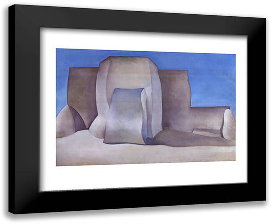 Ranchos Church 32x26 Black Modern Wood Framed Art Print Poster by O'Keeffe, Georgia