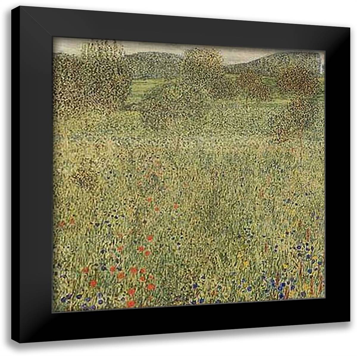 Orchard 23x24 Black Modern Wood Framed Art Print Poster by Klimt, Gustav