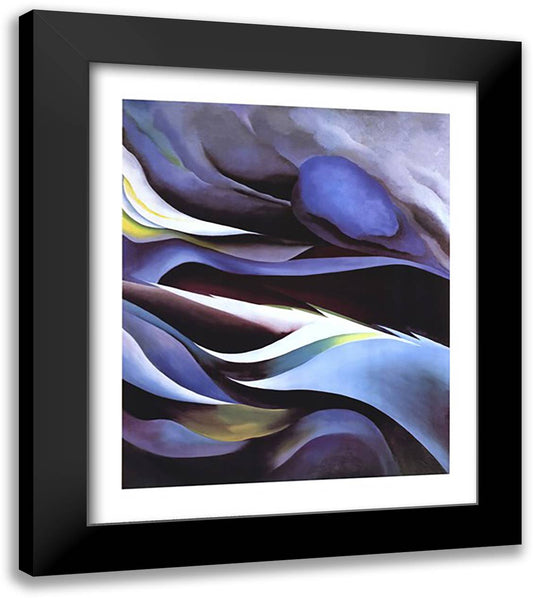 From the Lake No. 1 26x31 Black Modern Wood Framed Art Print Poster by O'Keeffe, Georgia