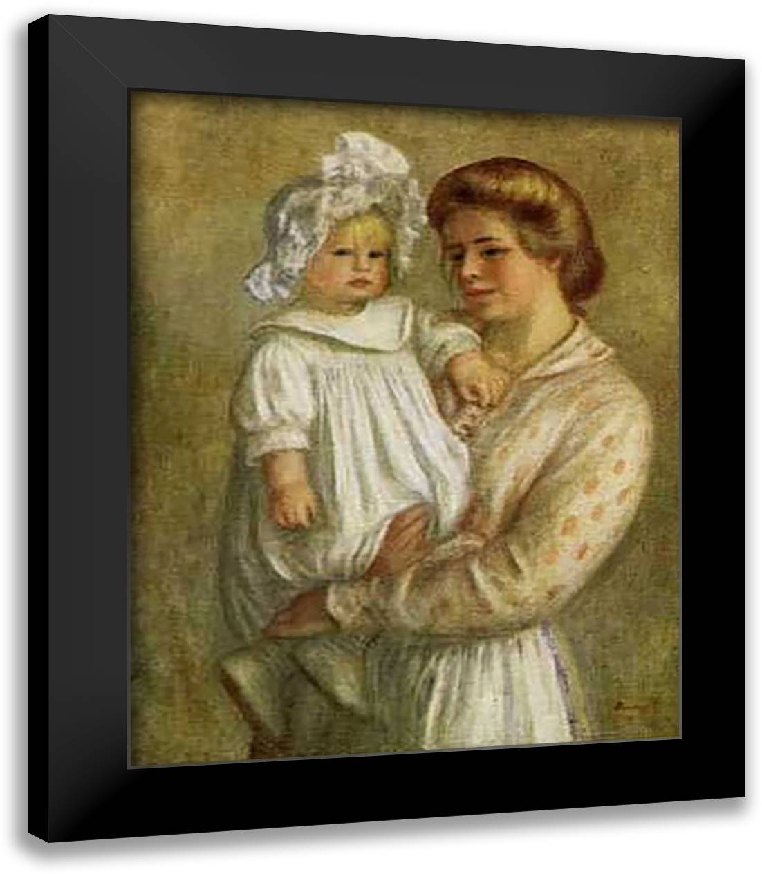 Claude and Renee 23x28 Black Modern Wood Framed Art Print Poster by Renoir, Pierre-Auguste