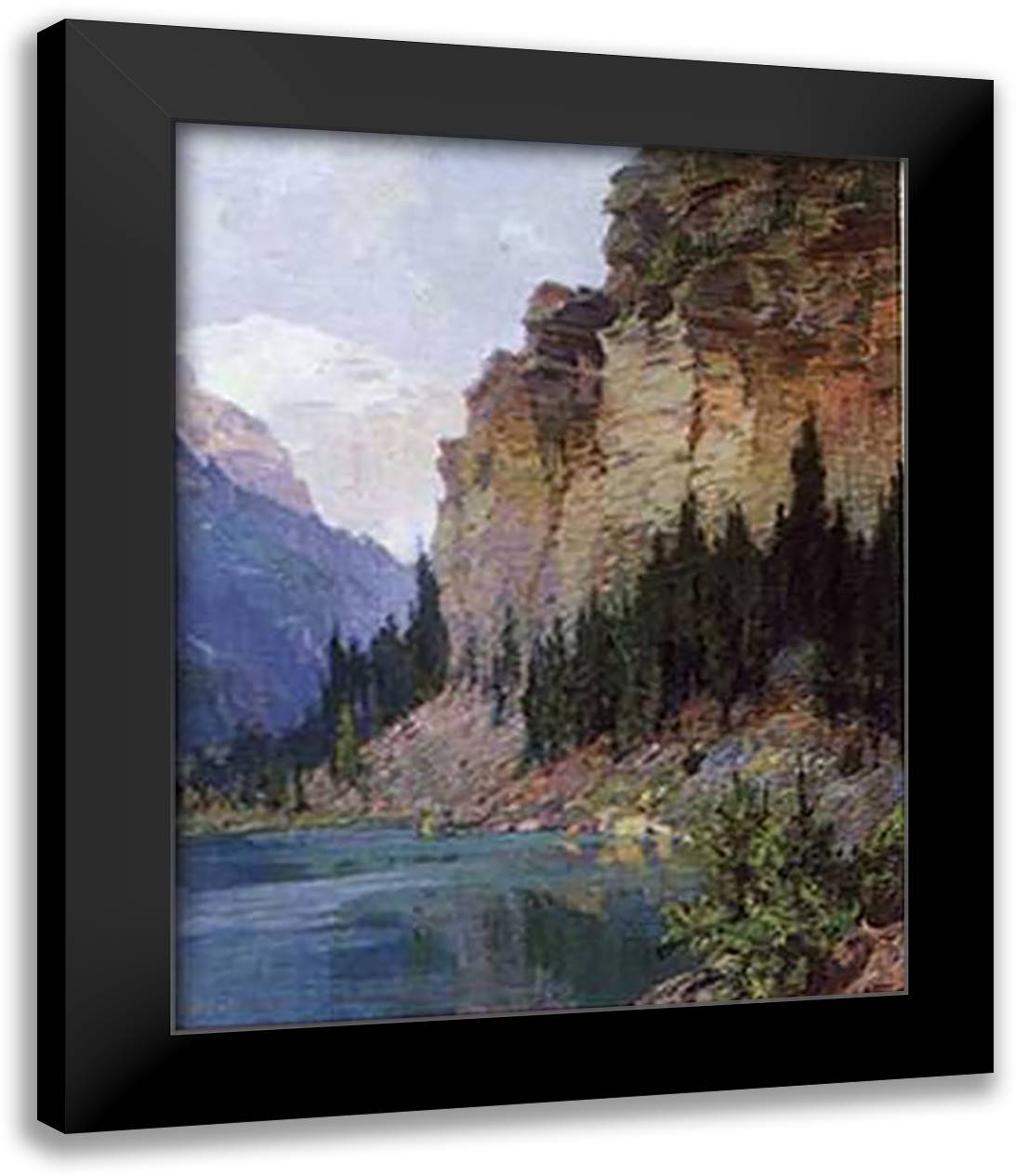 In the Far Northwest, Montana 26x32 Black Modern Wood Framed Art Print Poster by Potthast, Edward Potthast