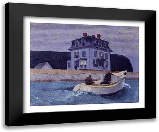 Bootleggers 32x26 Black Modern Wood Framed Art Print Poster by Hopper, Edward