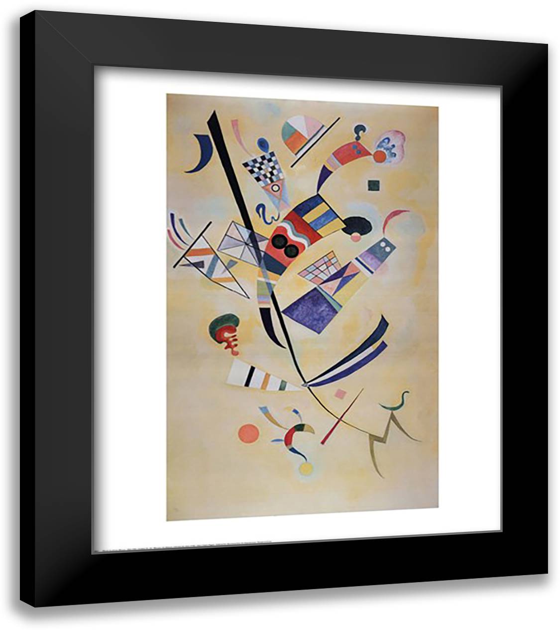 Untitled No. 629 26x31 Black Modern Wood Framed Art Print Poster by Kandinsky, Wassily