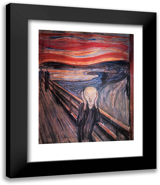 The Scream, c.1893 26x32 Black Modern Wood Framed Art Print Poster by Munch, Edvard