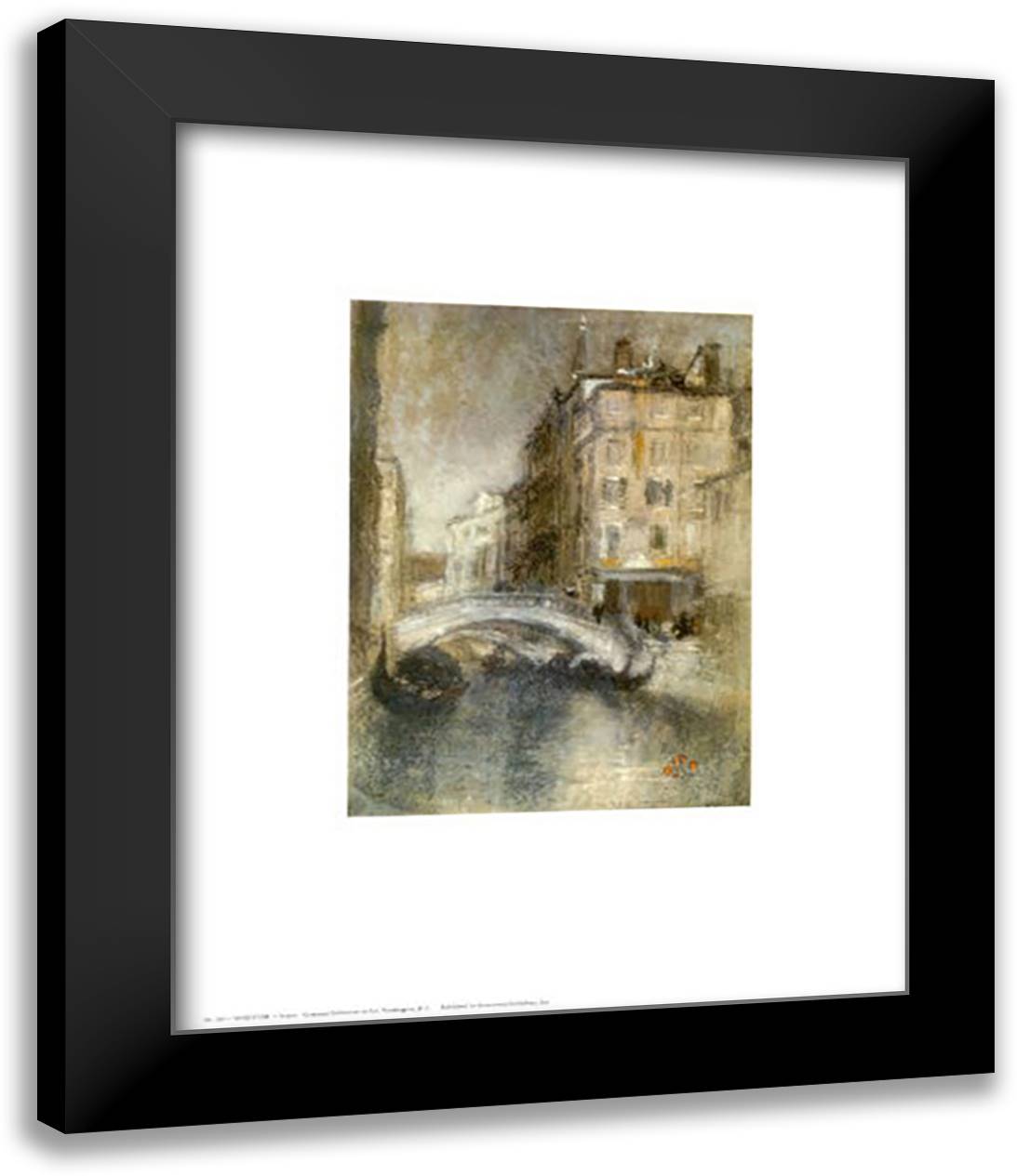 Venice 18x22 Black Modern Wood Framed Art Print Poster by Whistler, James McNeil Whistler