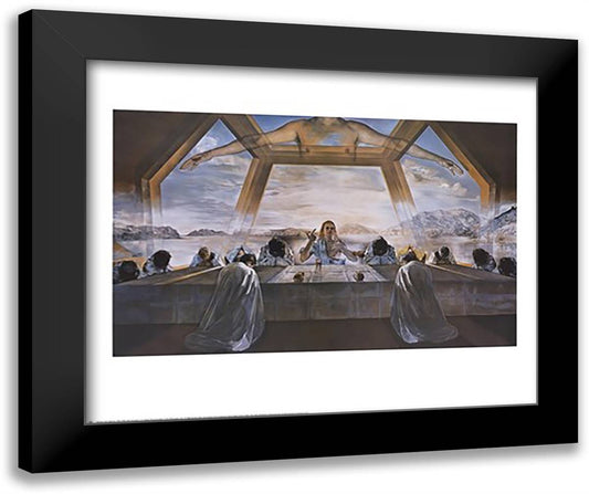 The Sacrament of the Last Supper, c.1955 31x26 Black Modern Wood Framed Art Print Poster by Dali, Salvador