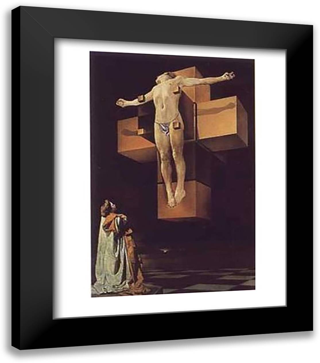 Crucifixion, c.1954 26x32 Black Modern Wood Framed Art Print Poster by Dali, Salvador