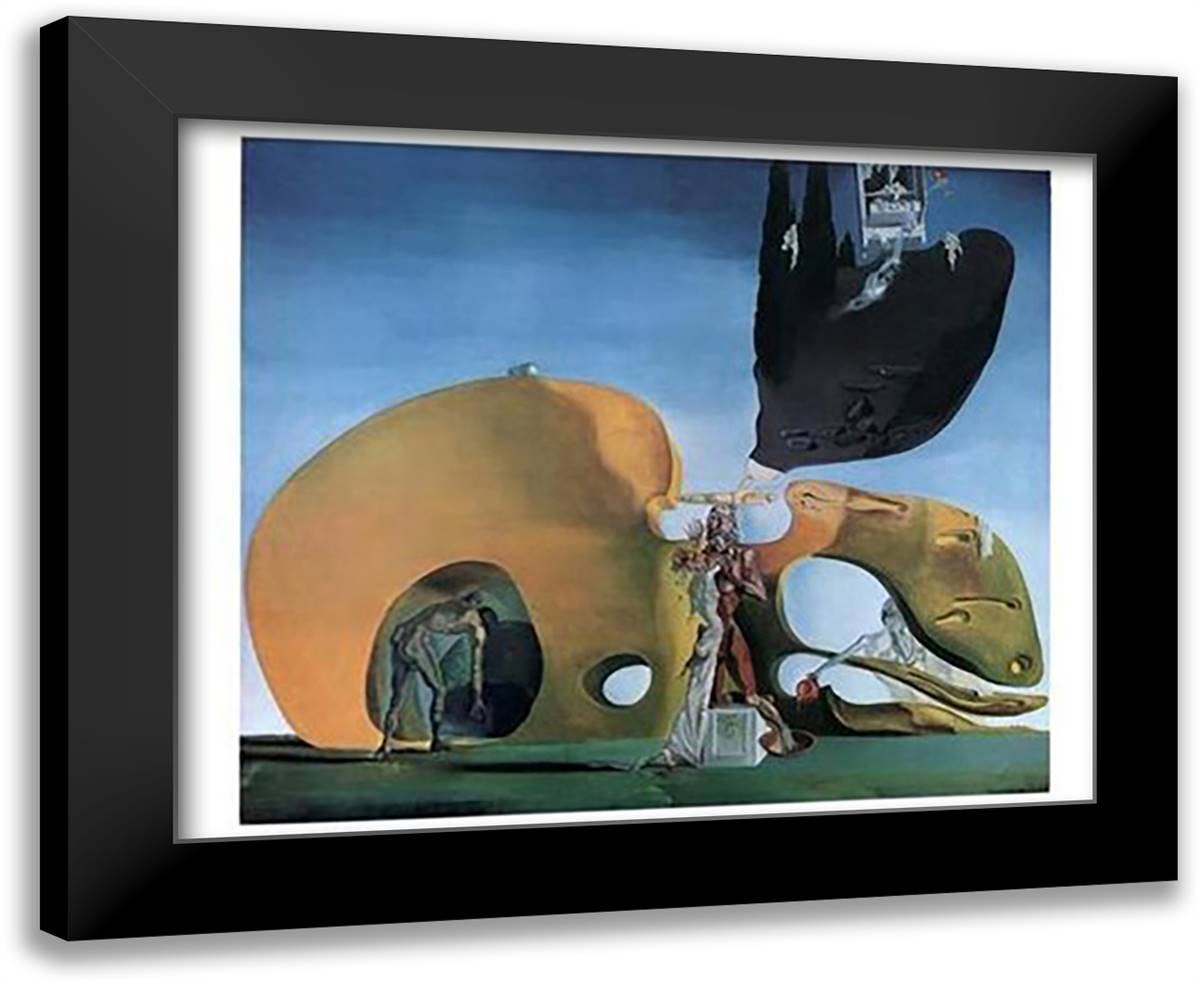 The Birth of Liquid Desires, c.1932 28x24 Black Modern Wood Framed Art Print Poster by Dali, Salvador