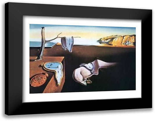 The Persistence of Memory, c.1931 31x26 Black Modern Wood Framed Art Print Poster by Dali, Salvador