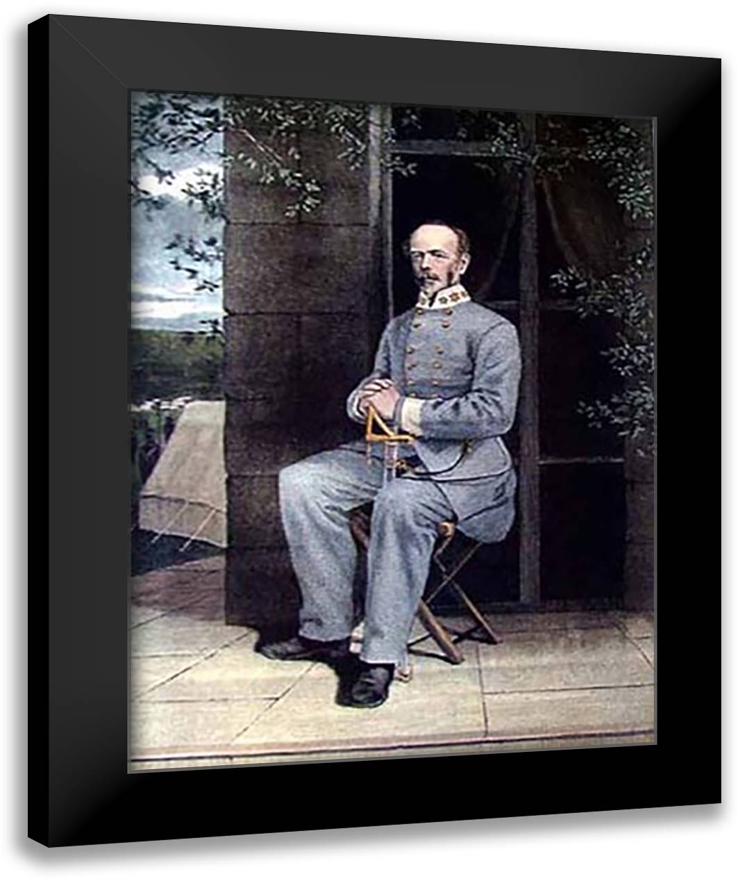 J. E. Johnston 16x20 Black Modern Wood Framed Art Print Poster by Nast, Thomas