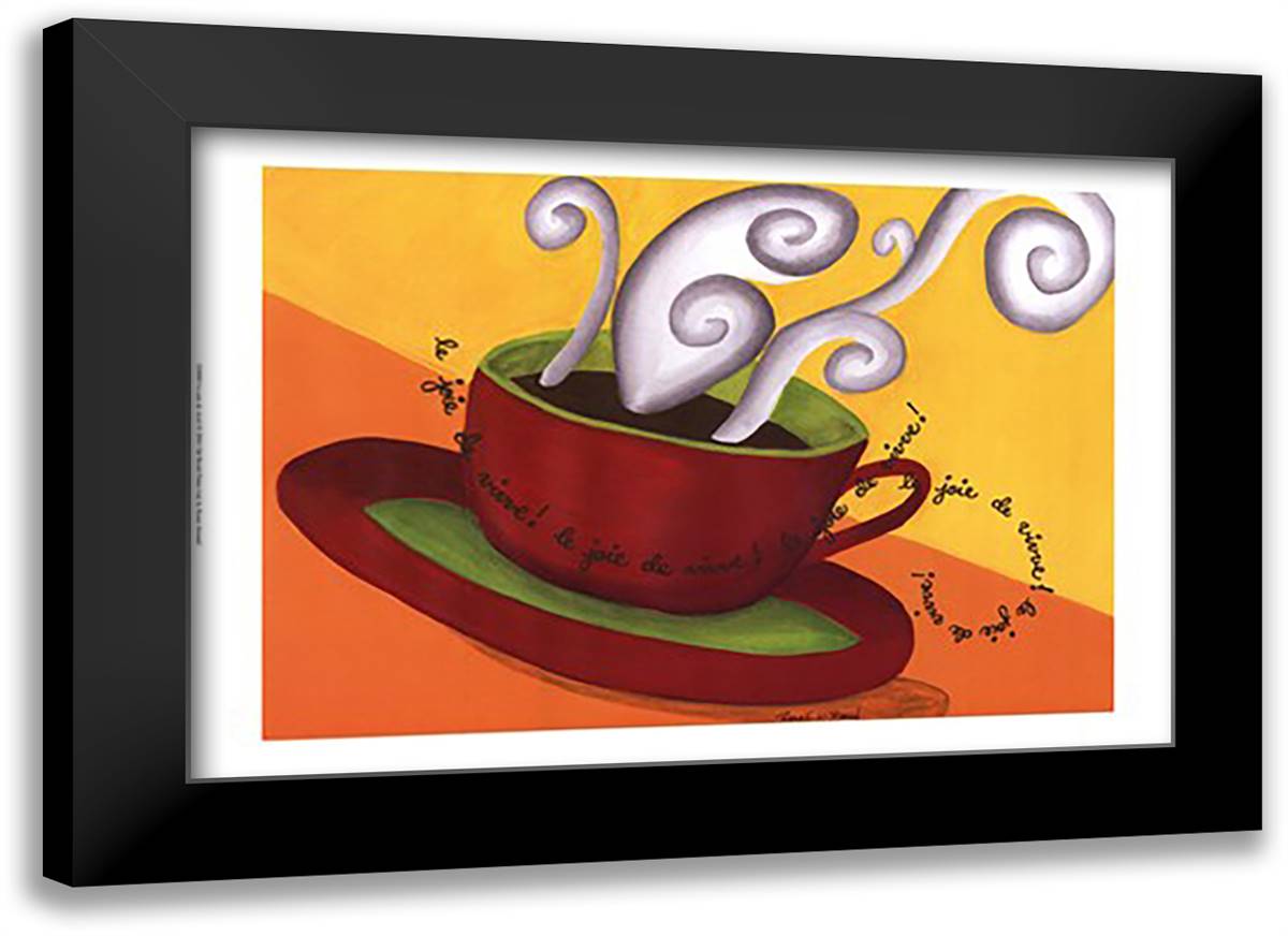 Le Joie de Vivre! 23x17 Black Modern Wood Framed Art Print Poster by Stramel, Renee