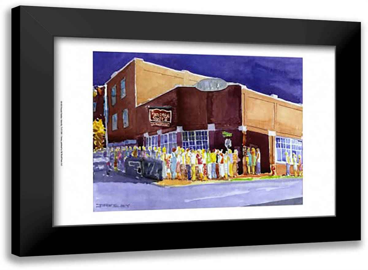 Pancake Paradise, Nashville, TN 18x15 Black Modern Wood Framed Art Print Poster by Presley, J.