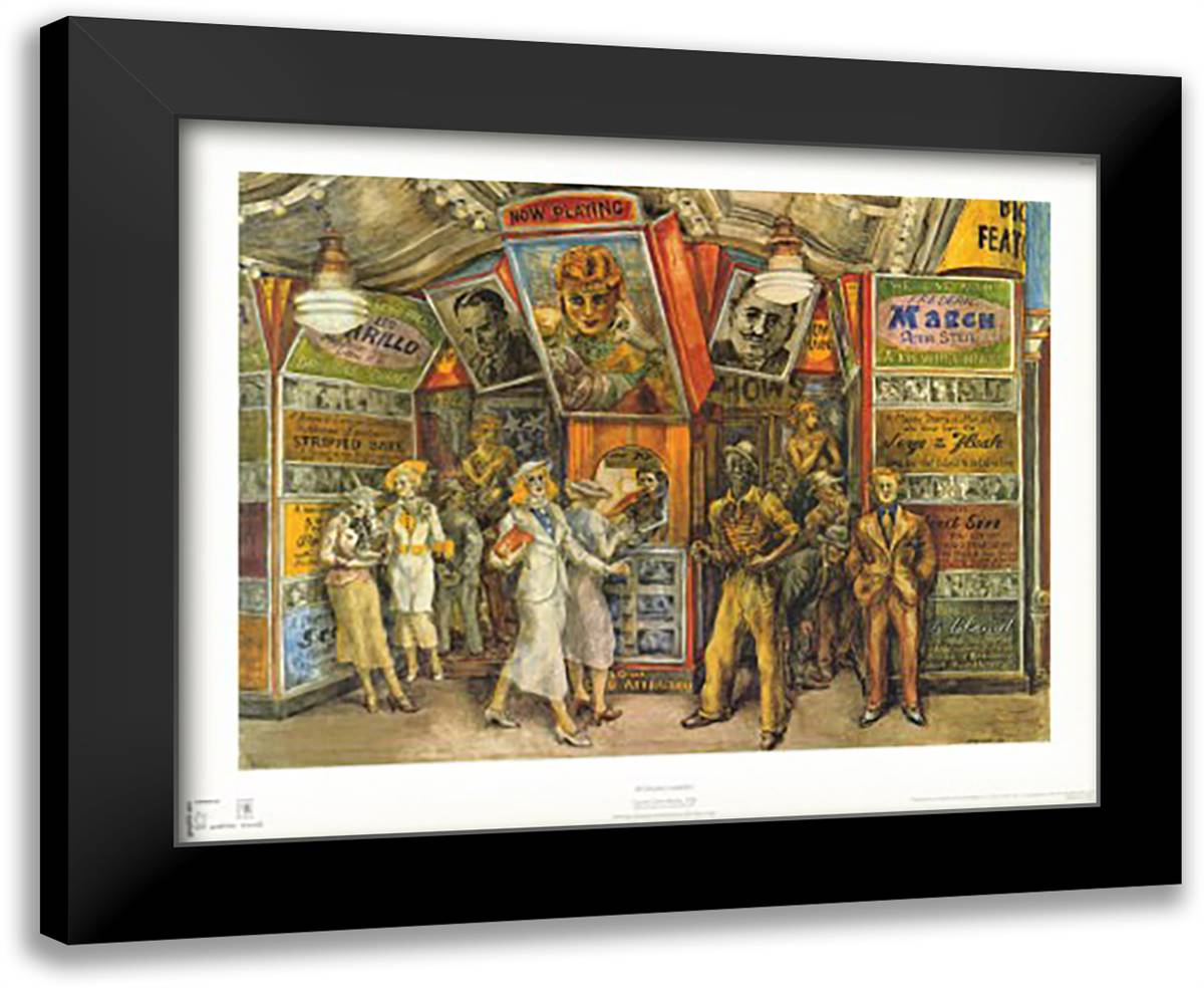 The Twenty Cent Movie 24x20 Black Modern Wood Framed Art Print Poster by Marsh, Reginald