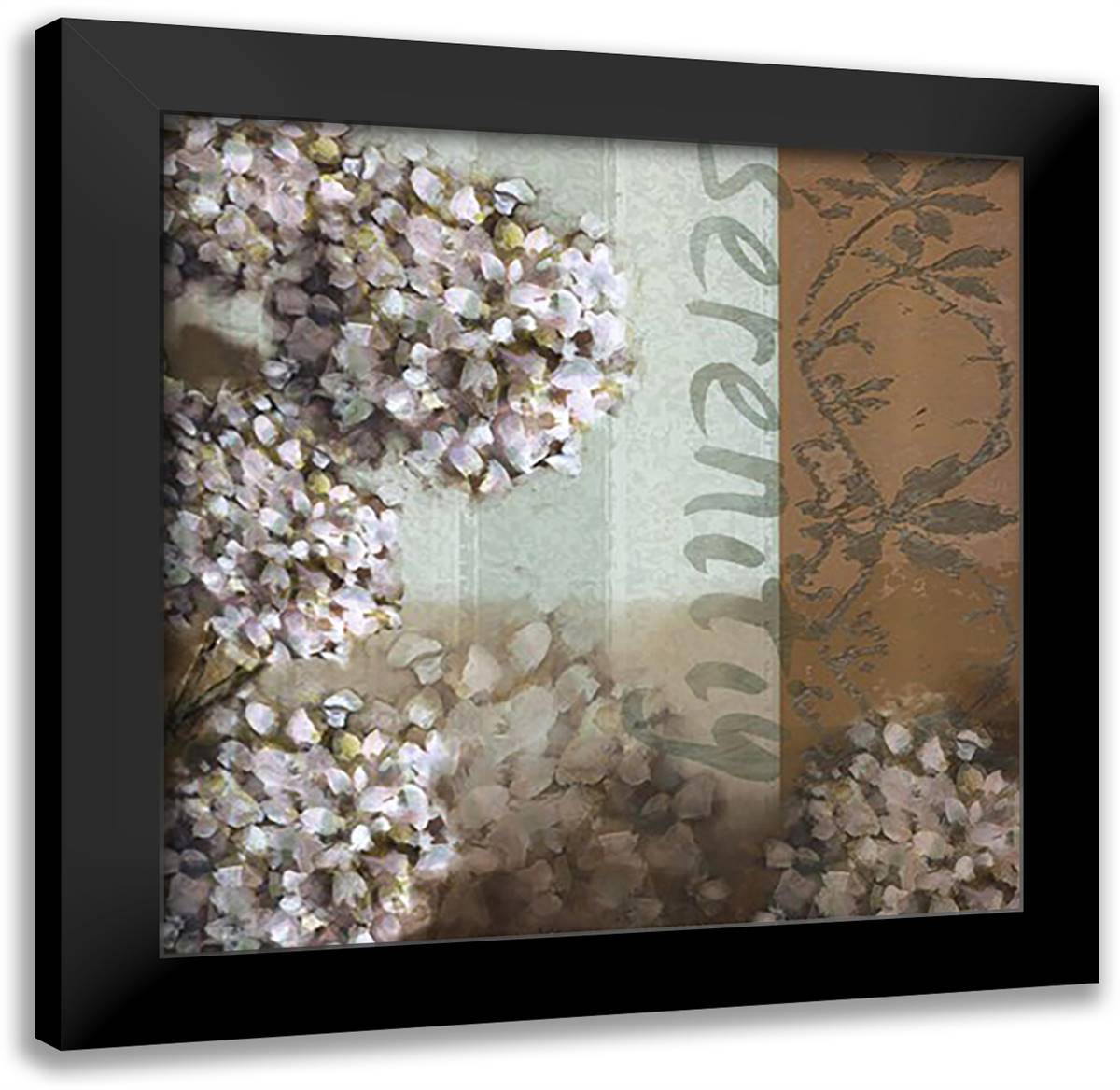 Serenity 16x16 Black Modern Wood Framed Art Print Poster by Ueland, Julie