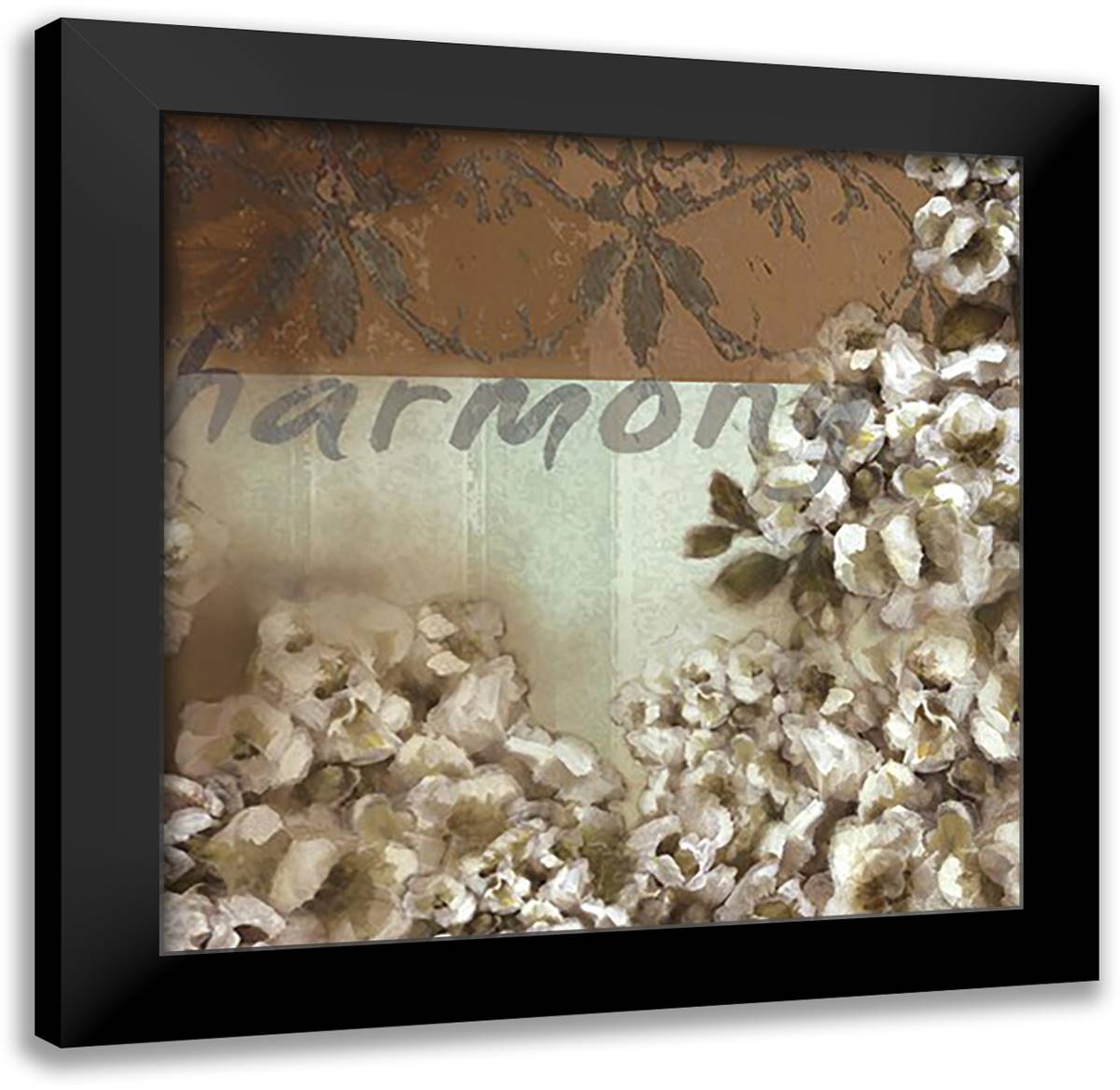 Harmony 16x16 Black Modern Wood Framed Art Print Poster by Ueland, Julie