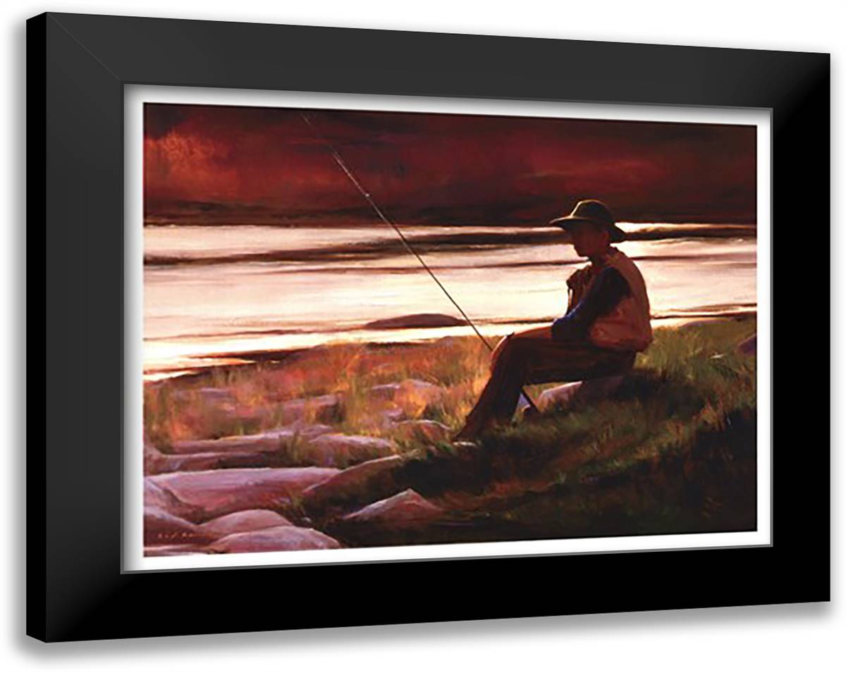 Scouting The Hatch 21x17 Black Modern Wood Framed Art Print Poster by Baines, Dix
