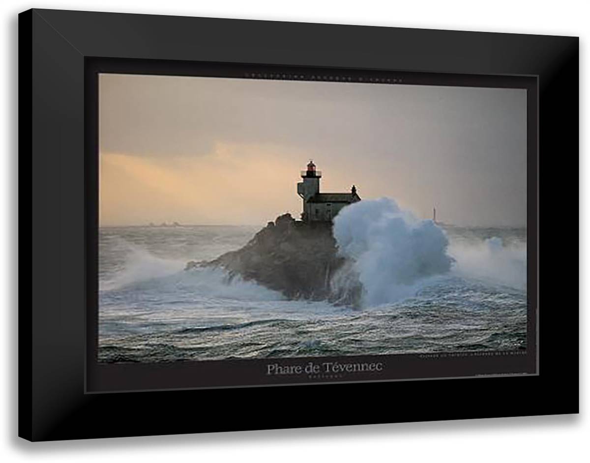 Tevennec 20x16 Black Modern Wood Framed Art Print Poster by Plisson, Philip