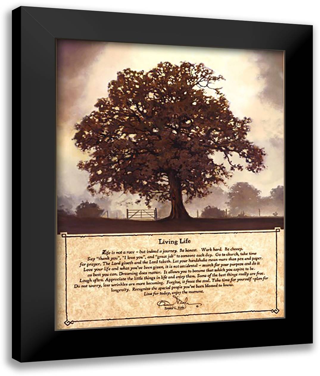 Living Life 16x20 Black Modern Wood Framed Art Print Poster by Mohr, Bonnie