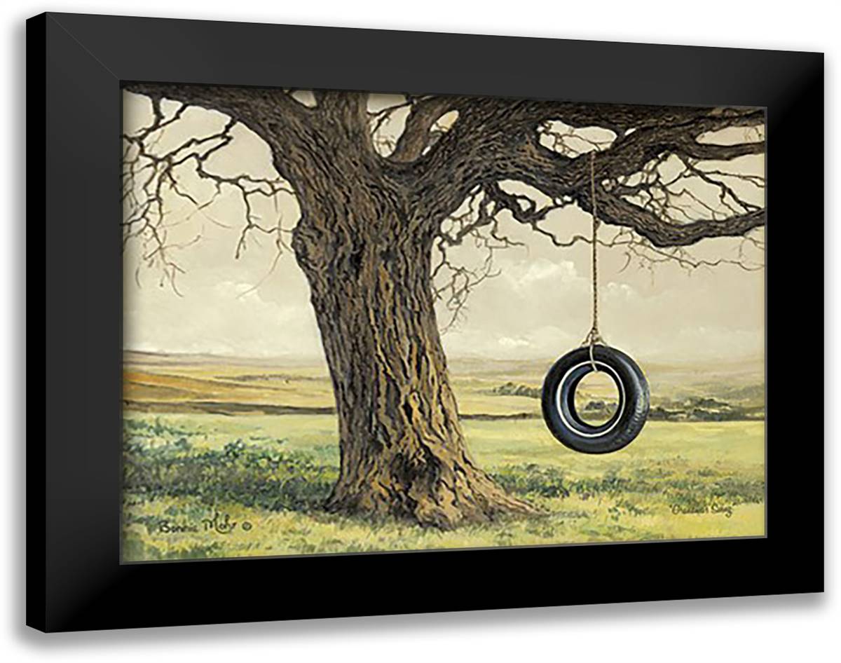 Grandma's Swing 20x16 Black Modern Wood Framed Art Print Poster by Mohr, Bonnie