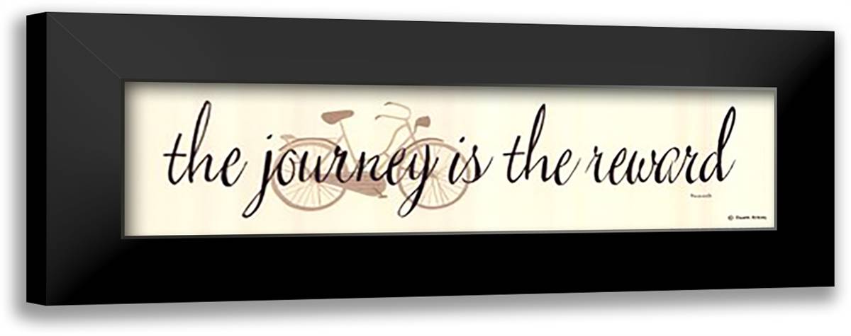 The Journey is the Reward 24x9 Black Modern Wood Framed Art Print Poster by Atkins, Donna