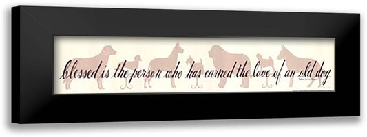The Love Of An Old Dog 22x8 Black Modern Wood Framed Art Print Poster by Atkins, Donna