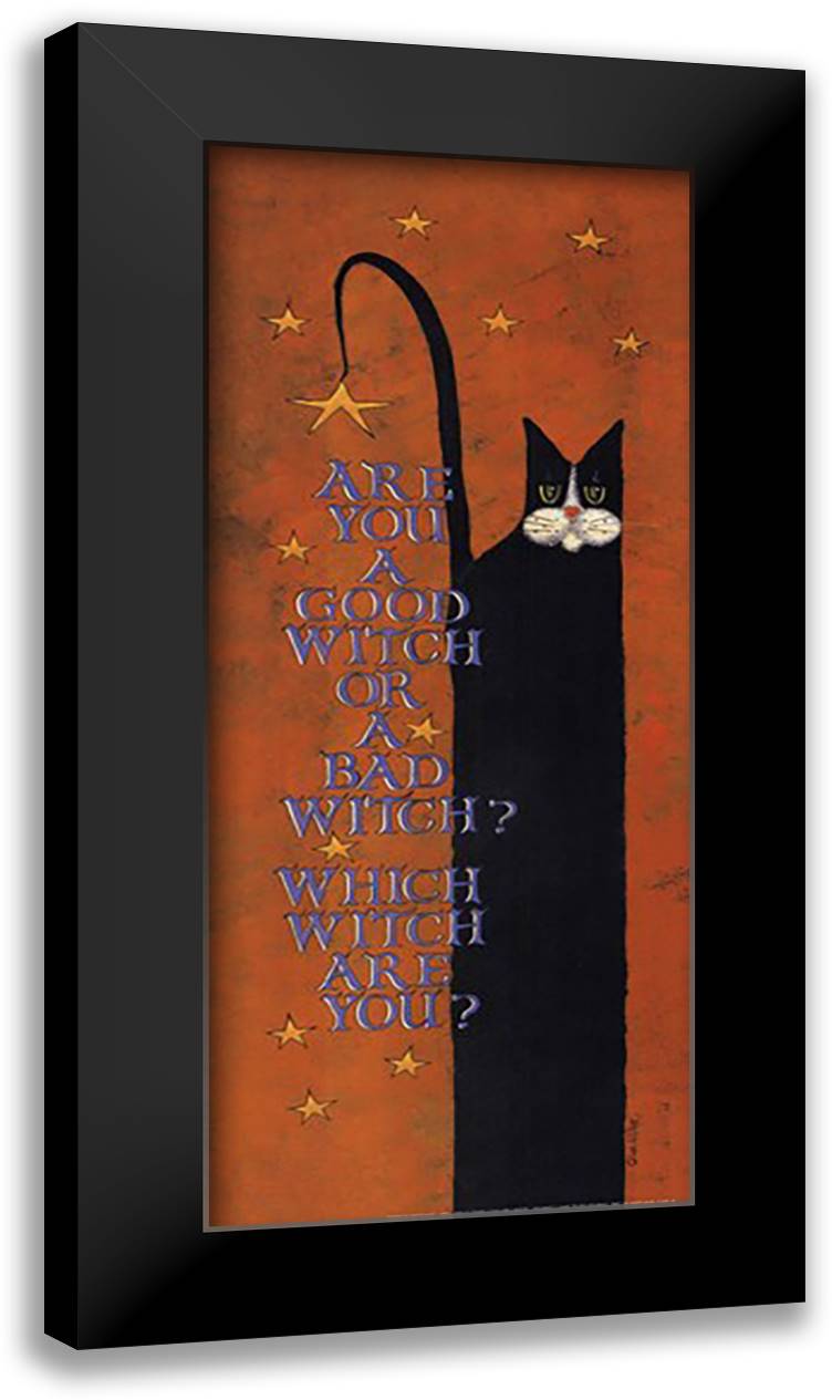 Which, Witch? 9x16 Black Modern Wood Framed Art Print Poster by Hilliker, Lisa