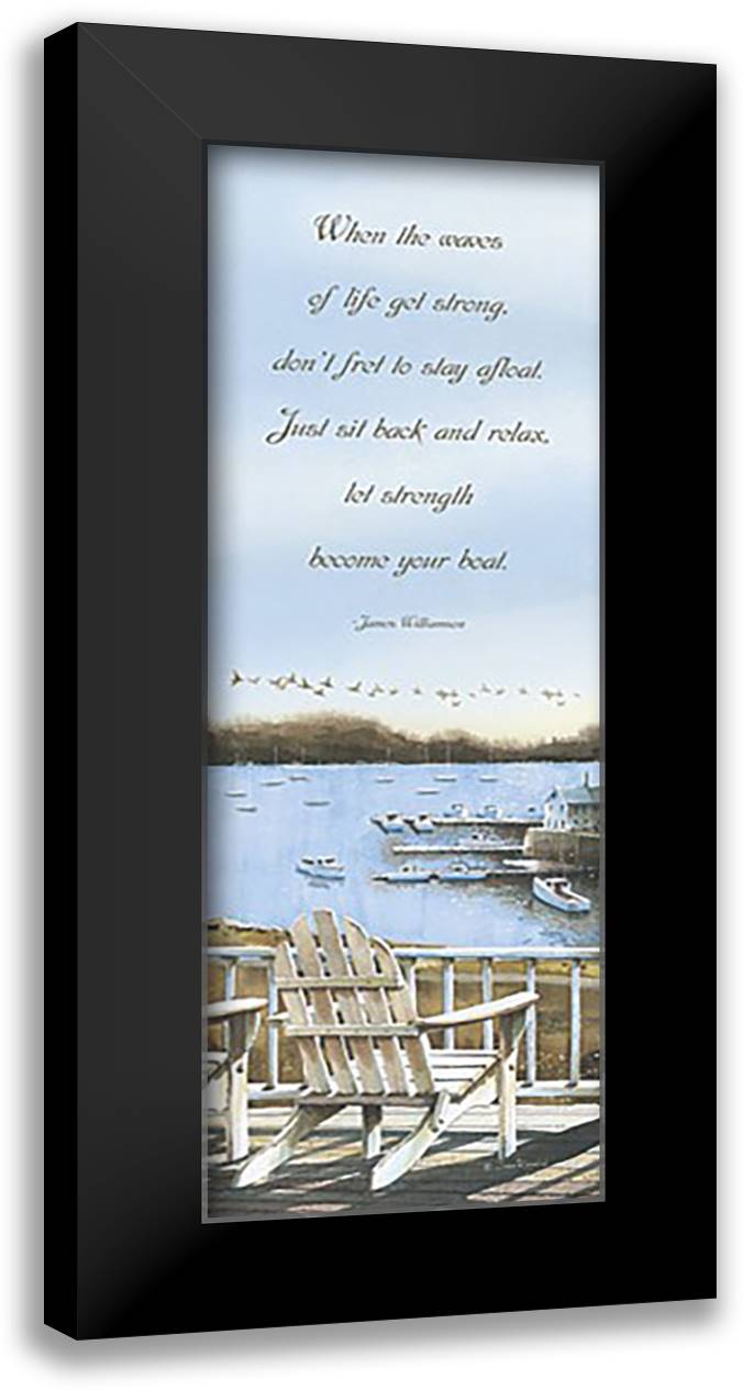 Strength 10x22 Black Modern Wood Framed Art Print Poster by Rossini, John