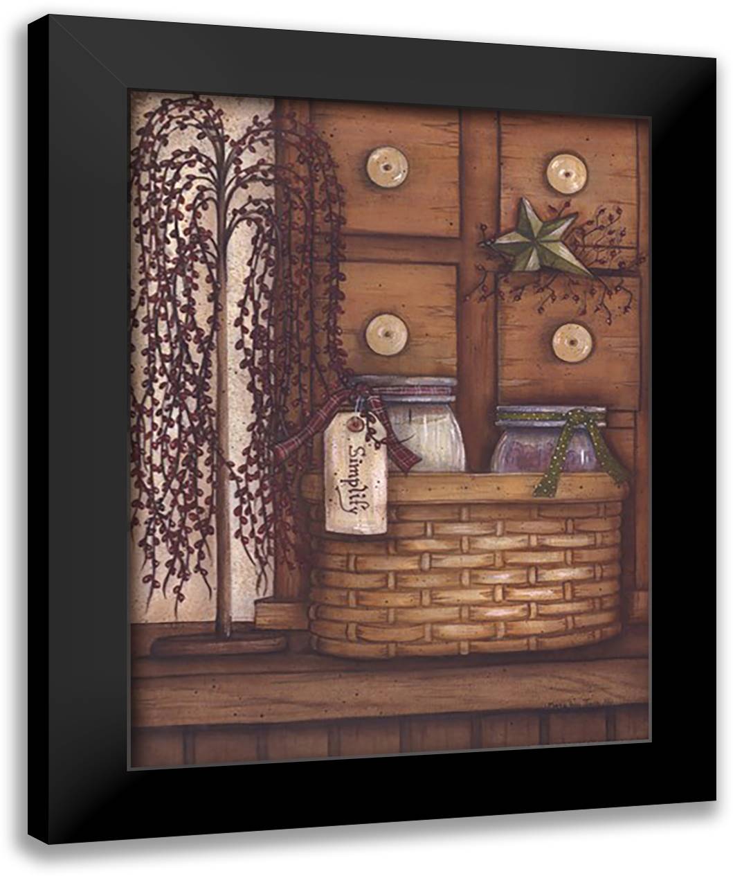 Simplify 16x20 Black Modern Wood Framed Art Print Poster by June, Mary Ann