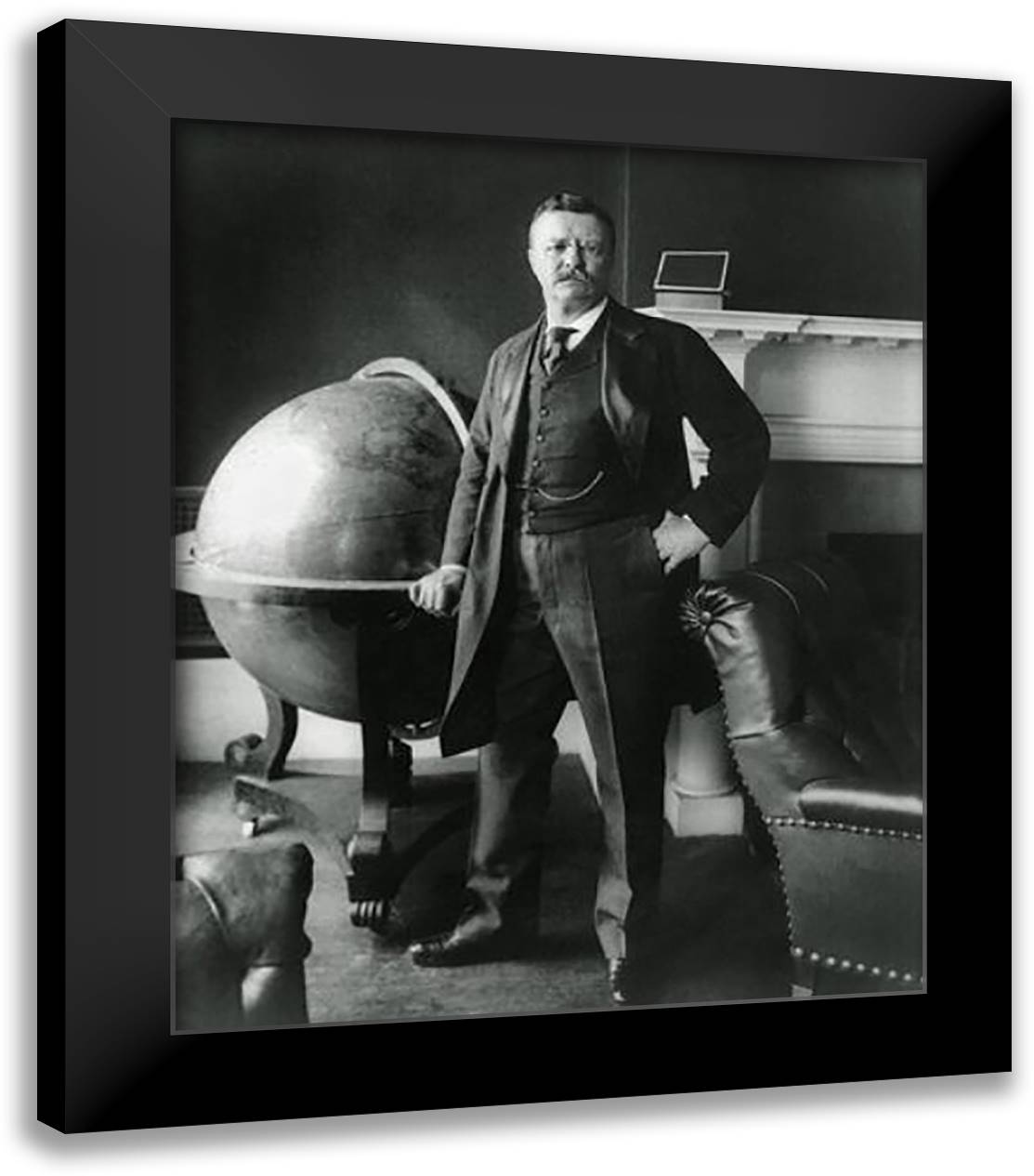 Theodore Roosevelt, Jr. the 26th President of the United States (#13) 20x24 Black Modern Wood Framed Art Print Poster