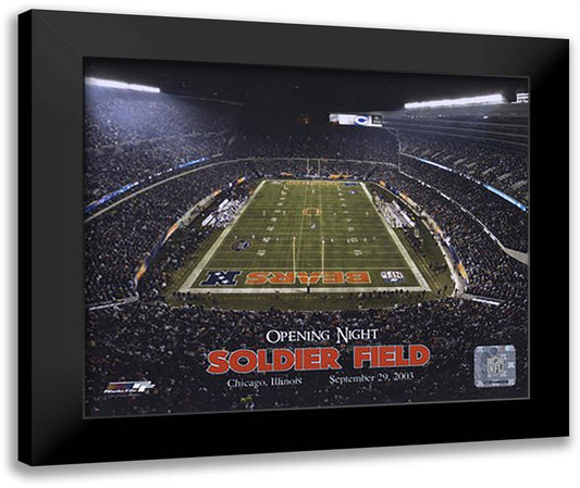 Soldier Field - Opening Night - 9/29/03 14x12 Black Modern Wood Framed Art Print Poster